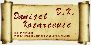 Danijel Kotarčević vizit kartica